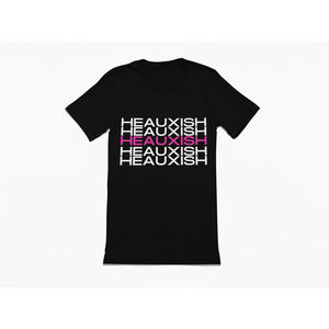 Unisex Heauxish Black & Pink Streetwear T-Shirt BLACK